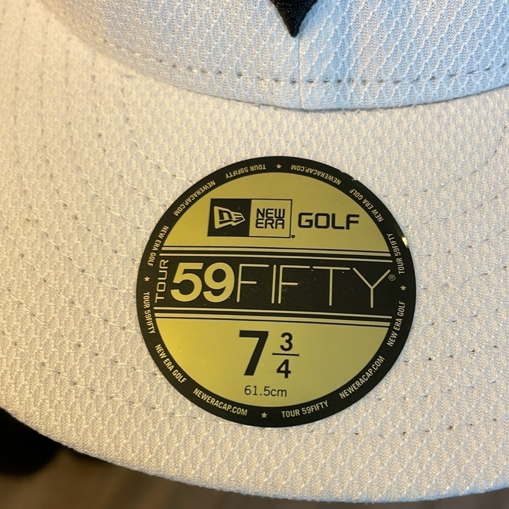 New Era Golf White Embroidered Hat Size 7 3/4 - Picture 10 of 15